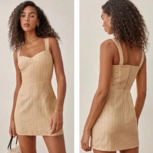 Reformation Miso Linen Dress - Yellow - Picture 1 of 10